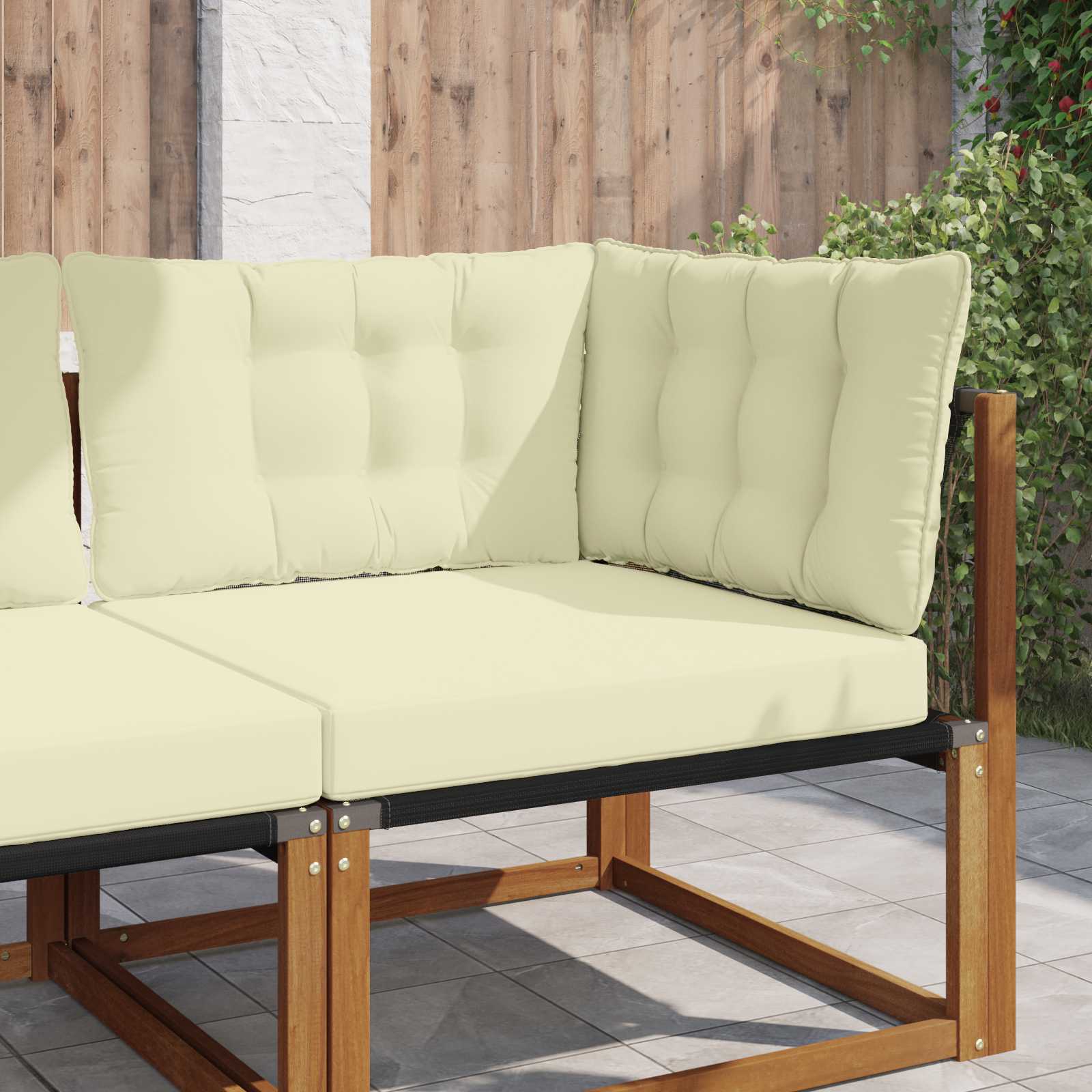 Utomhus Soffa Kudde Polyester Kräm 80 x 43 x 10 cm