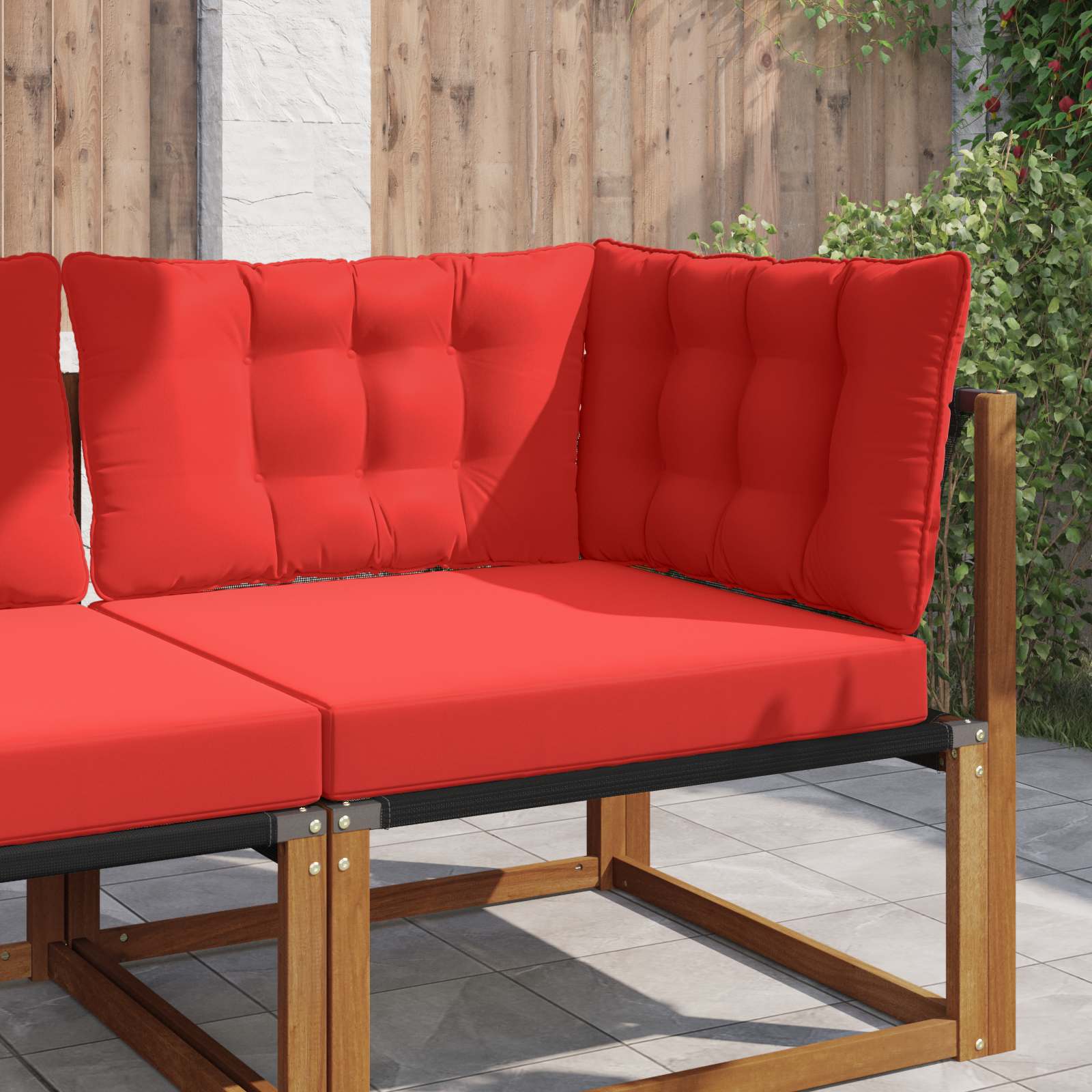 Utomhus Soffa Kudde Polyester Röd 80 x 43 x 10 cm