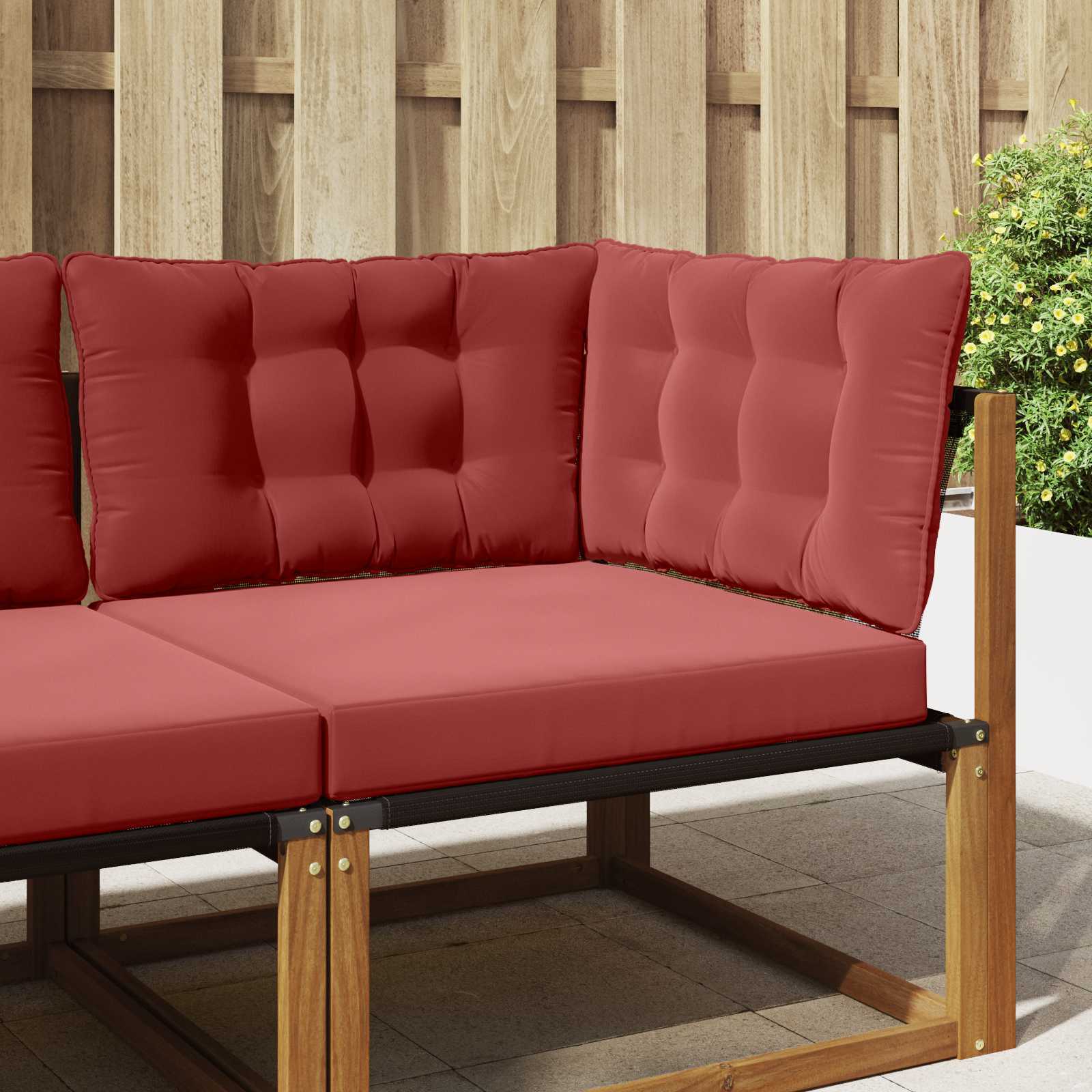 Utomhus Soffa Kudde Polyester Vinröd 80 x 43 x 10 cm