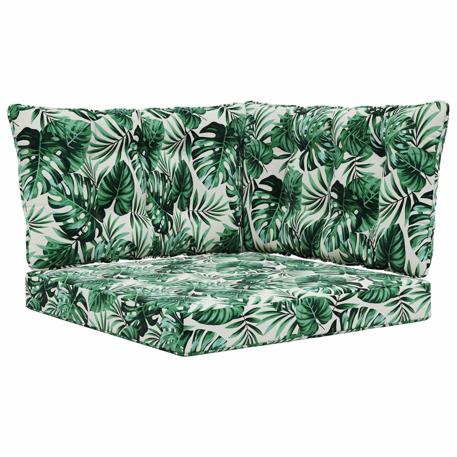 Utomhus Soffa Kudde Polyester Bladmönster 80 x 43 x 10 cm