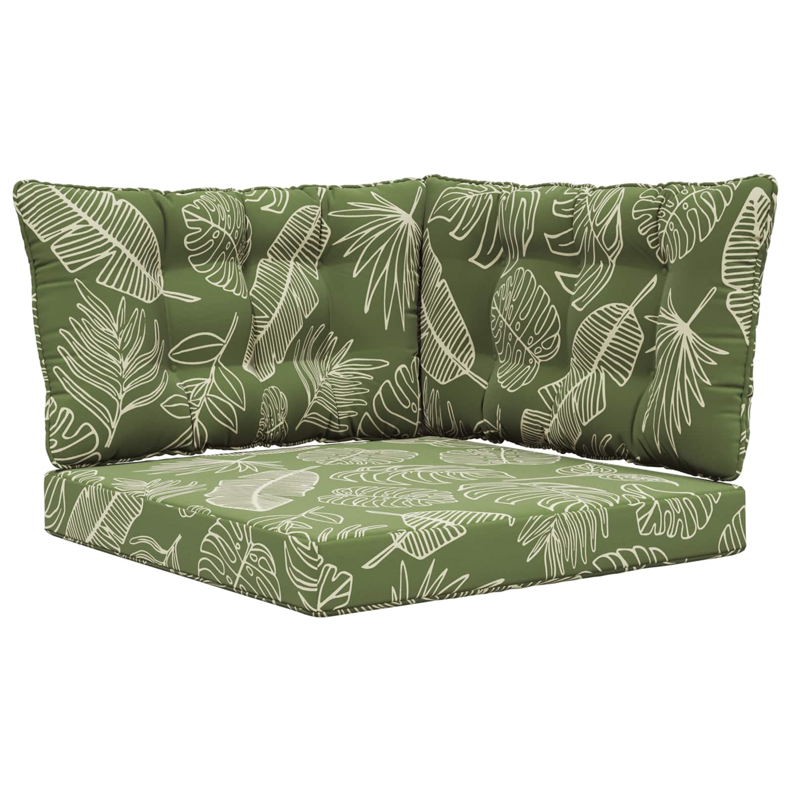 Utomhus Soffa Kudde Polyester Bladdesign 80 x 43 x 10 cm