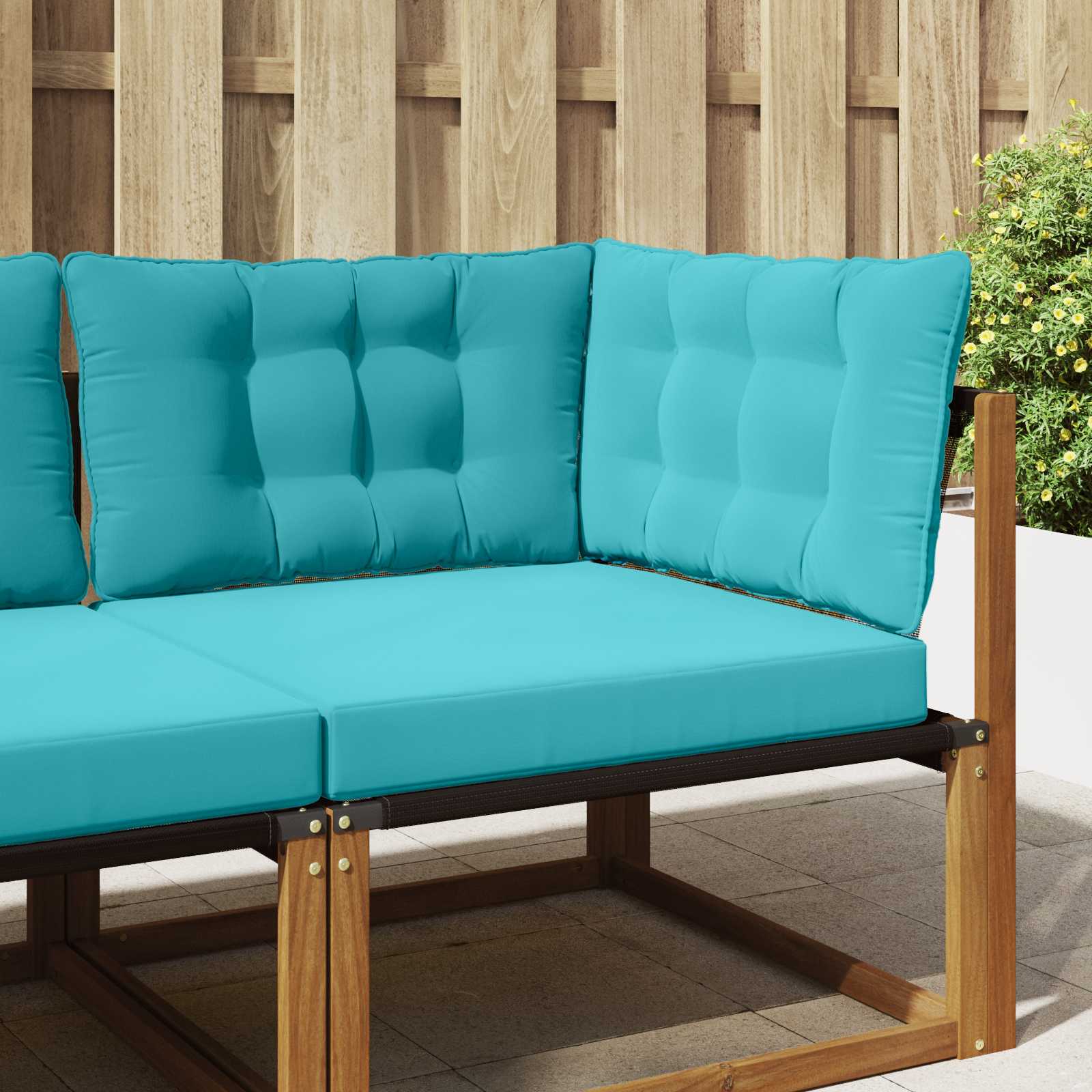 Utomhus Soffa Kudde Polyester Turkos 80 x 43 x 10 cm