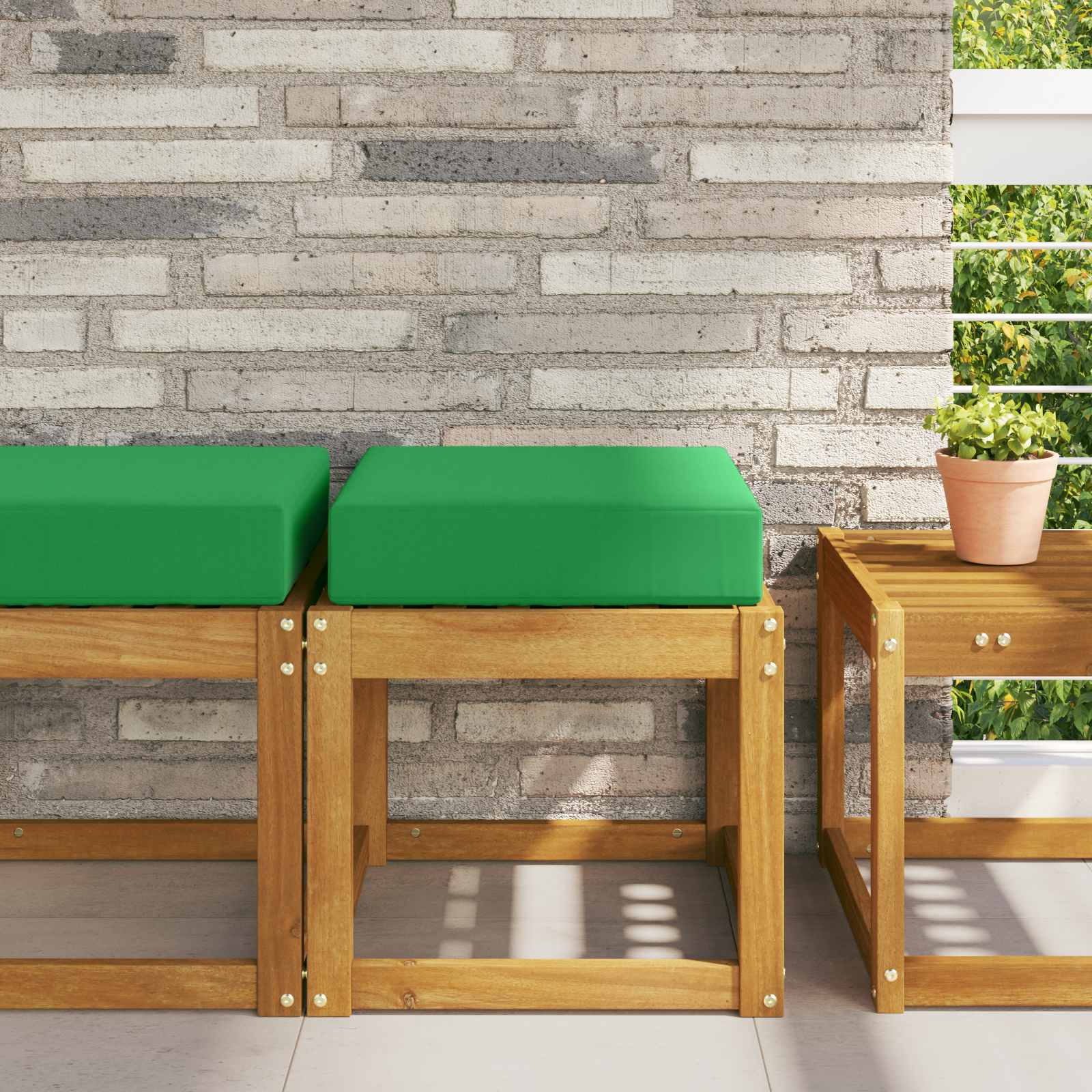 Utomhus sitskudde 100% Polyester Grön 40 x 40 x 8 cm