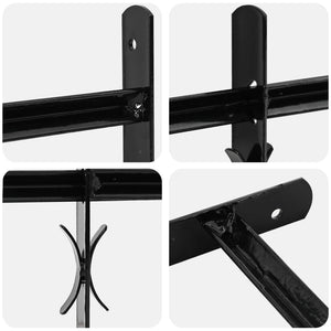 Fönstergaller Svart 115 x 30 cm Pulverlackerat stål