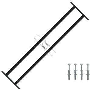 Fönstergaller Svart 115 x 30 cm Pulverlackerat stål