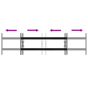 Fönstergaller Svart 115 x 30 cm Pulverlackerat stål