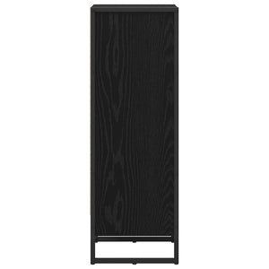 Bokskåp Svart Ek 80 x 30 x 155 cm Konstruerat trä