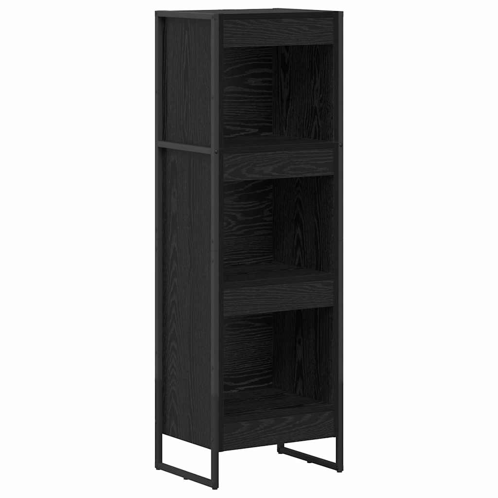 Bokskåp Svart Ek 40 x 30 x 121 cm Konstruerat trä