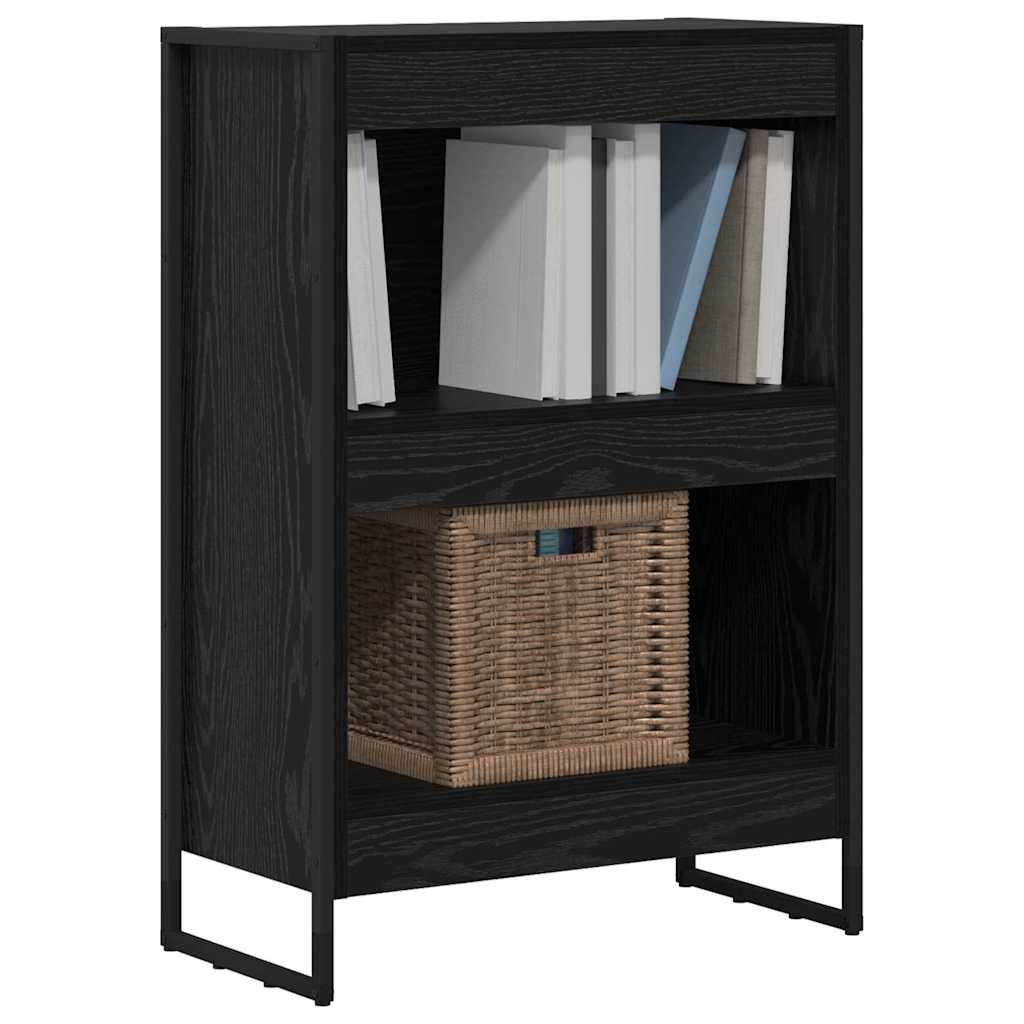Bokskåp Svart Ek 60 x 30 x 86,5 cm Konstruerat trä