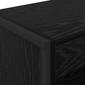 Bokskåp Svart Ek 80 x 30 x 155 cm Konstruerat trä