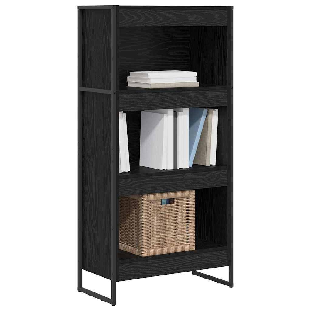Bokskåp Svart Ek 60 x 30 x 121 cm Konstruerat trä