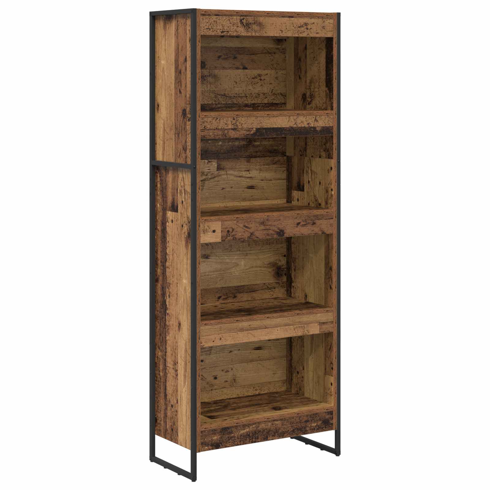 Bokskåp Gammalt trä 60 x 30 x 155 cm Konstruerat trä