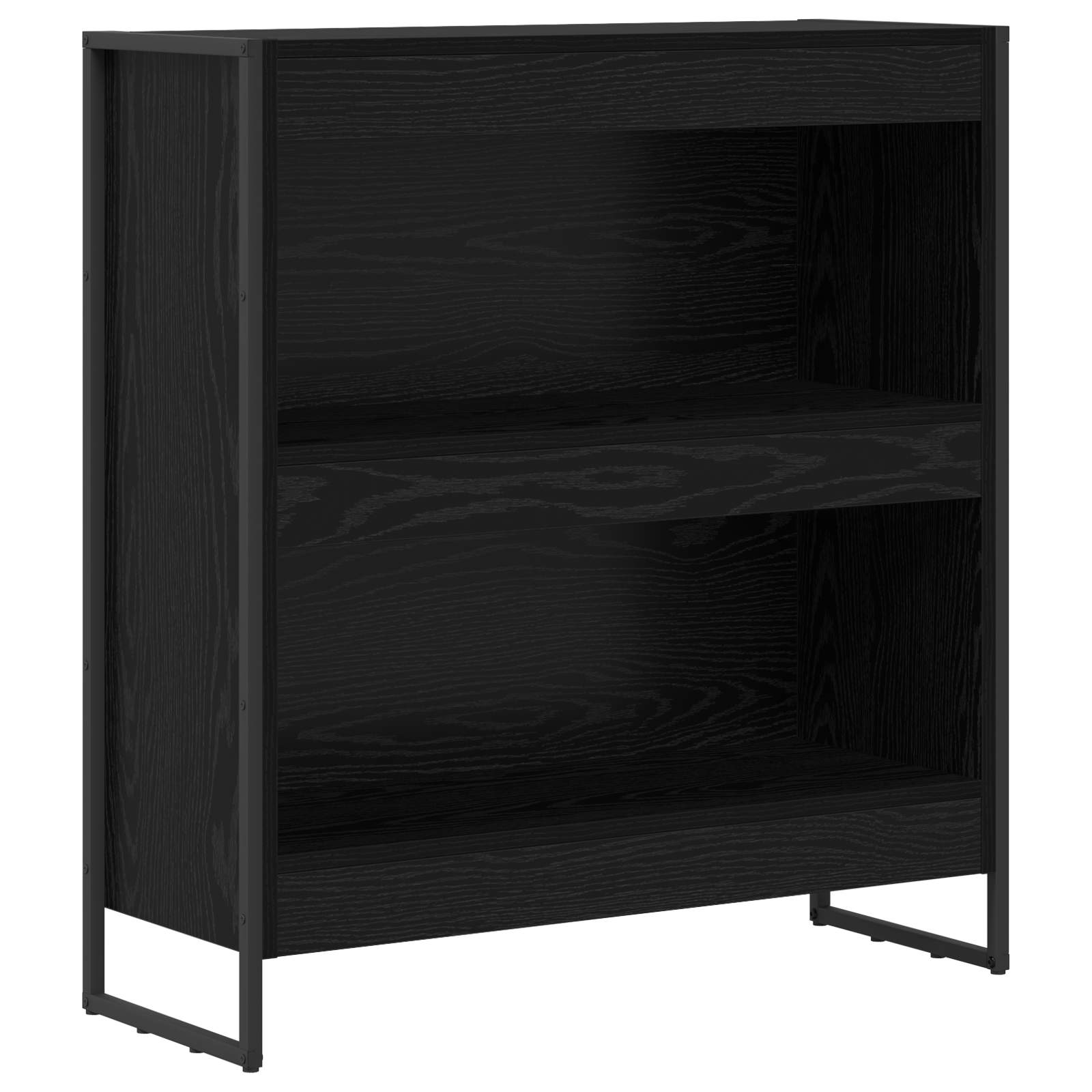 Bokskåp Svart Ek 80 x 30 x 86,5 cm Konstruerat trä