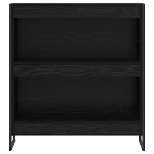 Bokskåp Svart Ek 80 x 30 x 155 cm Konstruerat trä