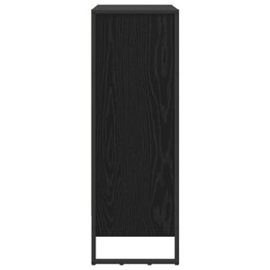 Bokskåp Svart Ek 80 x 30 x 155 cm Konstruerat trä