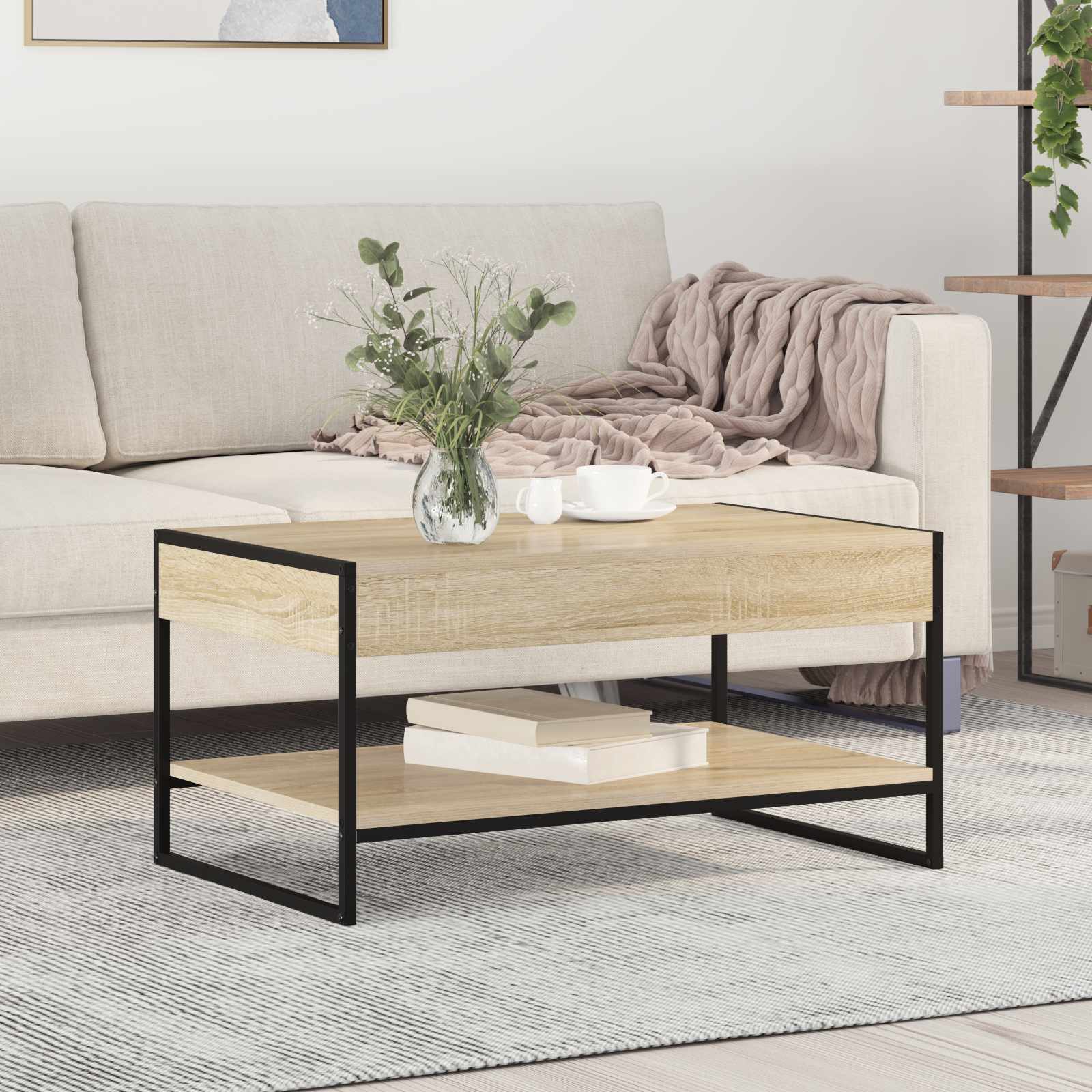Kaffeebord Sonoma 80 x 50 x 40 cm Konstruerat trä