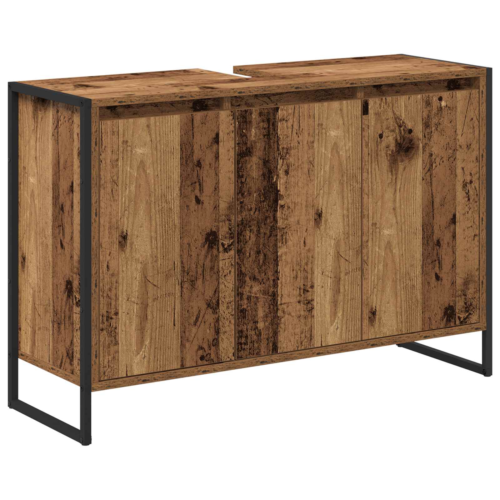 Badrumsskåp Gammalt trä 90 x 30 x 60 cm Konstruerat trä