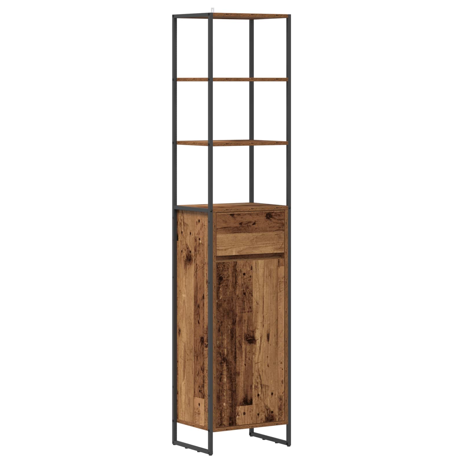 Badrumsskåp Gammalt trä 40 x 30 x 180 cm Konstruerat trä