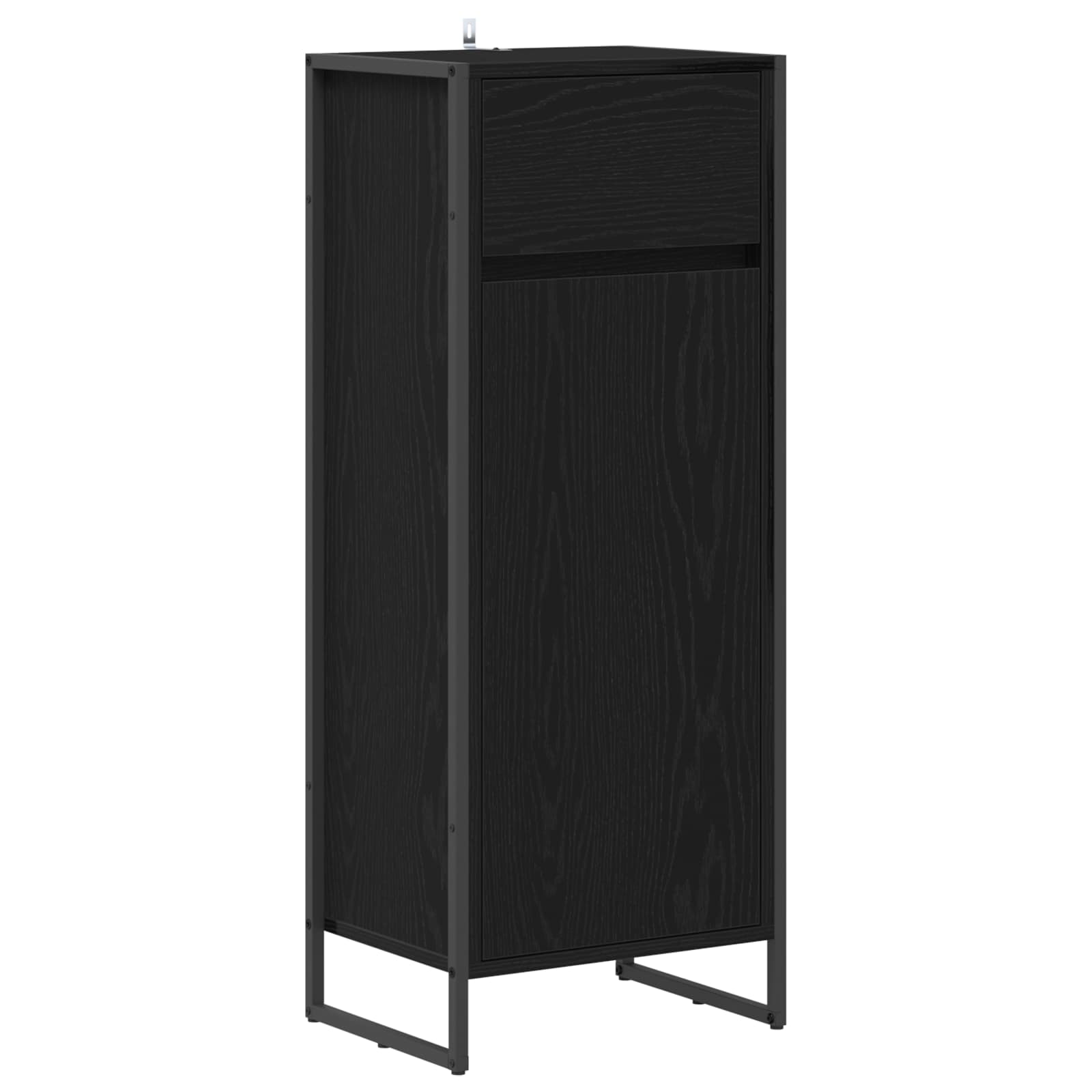 Badrumsskåp Svart Ek 40 x 30 x 100 cm Konstruerat trä