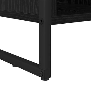 Bokskåp Svart Ek 99.5 x 30 x 108.5 cm Konstruerat trä