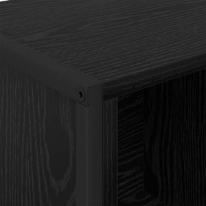 Bokskåp Svart Ek 68 x 30 x 108.5 cm Konstruerat trä