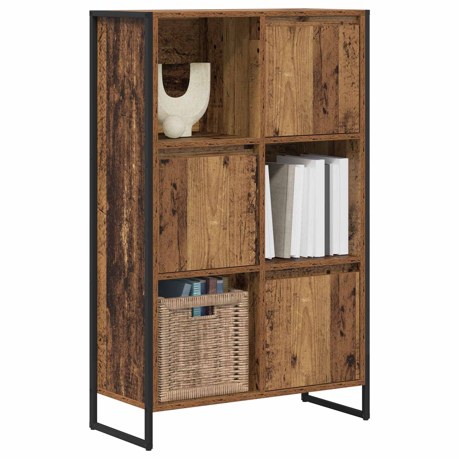 Bokskåp Gammalt trä 68 x 30 x 108.5 cm Konstruerat trä