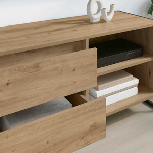 TV-skåp med låda Artisan Ek 100 x 36 x 49,5 cm Konstruerat trä