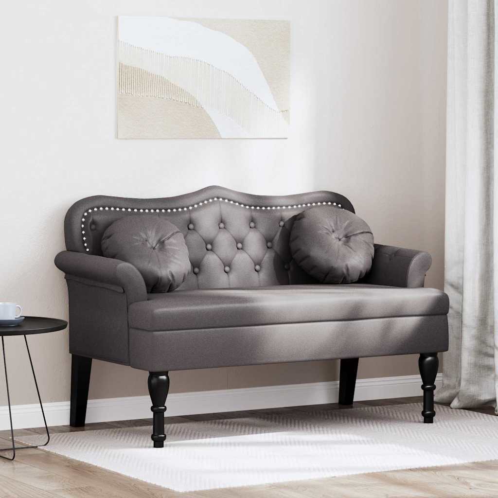 Chesterfield Bänk Grå 120,5 x 65 x 75 cm Konstläder