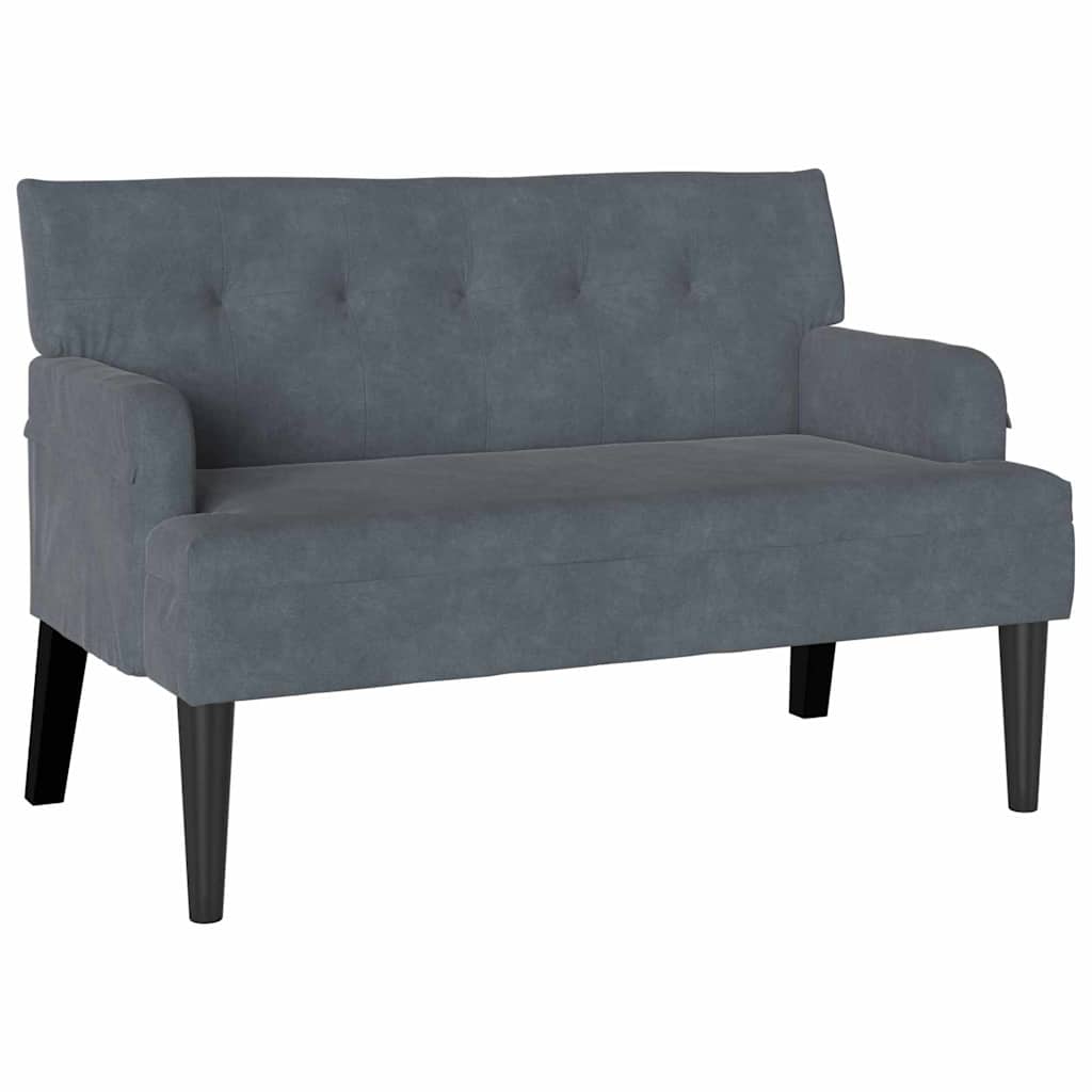 Chesterfield Bänk Mörkgrå 112 x 65,5 x 75 cm Sammet