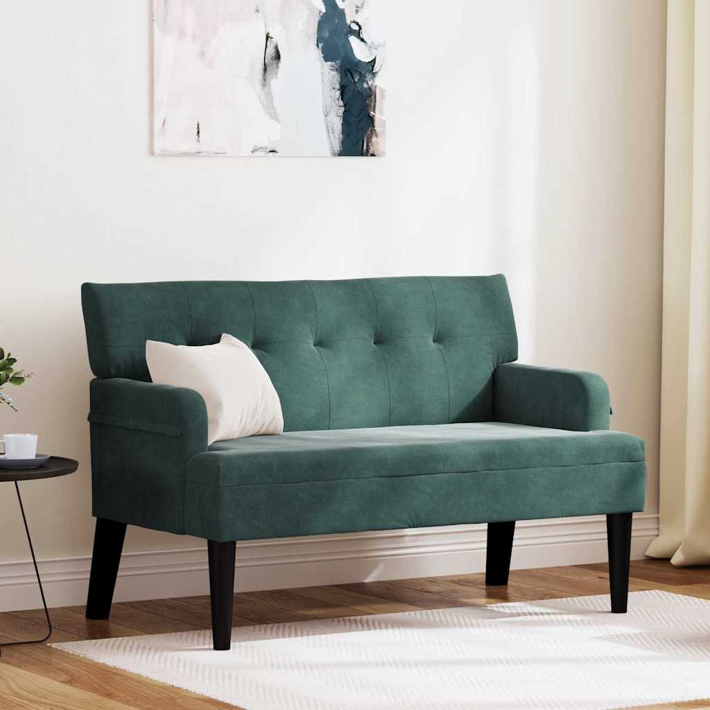Chesterfield Bänk Mörkgrön 112 x 65,5 x 75 cm Sammet