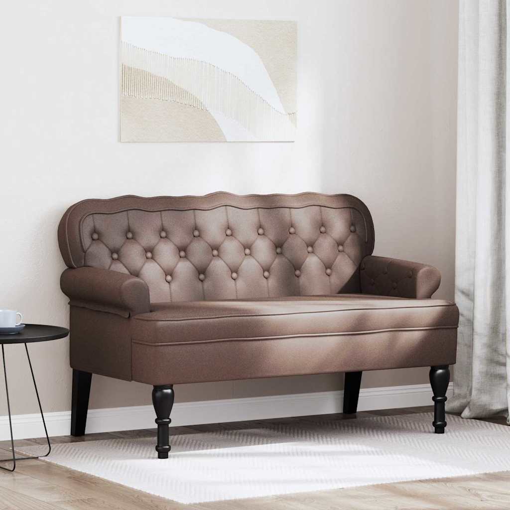 Chesterfield Bänk Brun 119,5 x 64,5 x 75 cm Konstläder