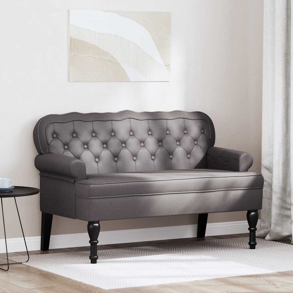 Chesterfield Bänk Grå 119,5 x 64,5 x 75 cm Konstläder