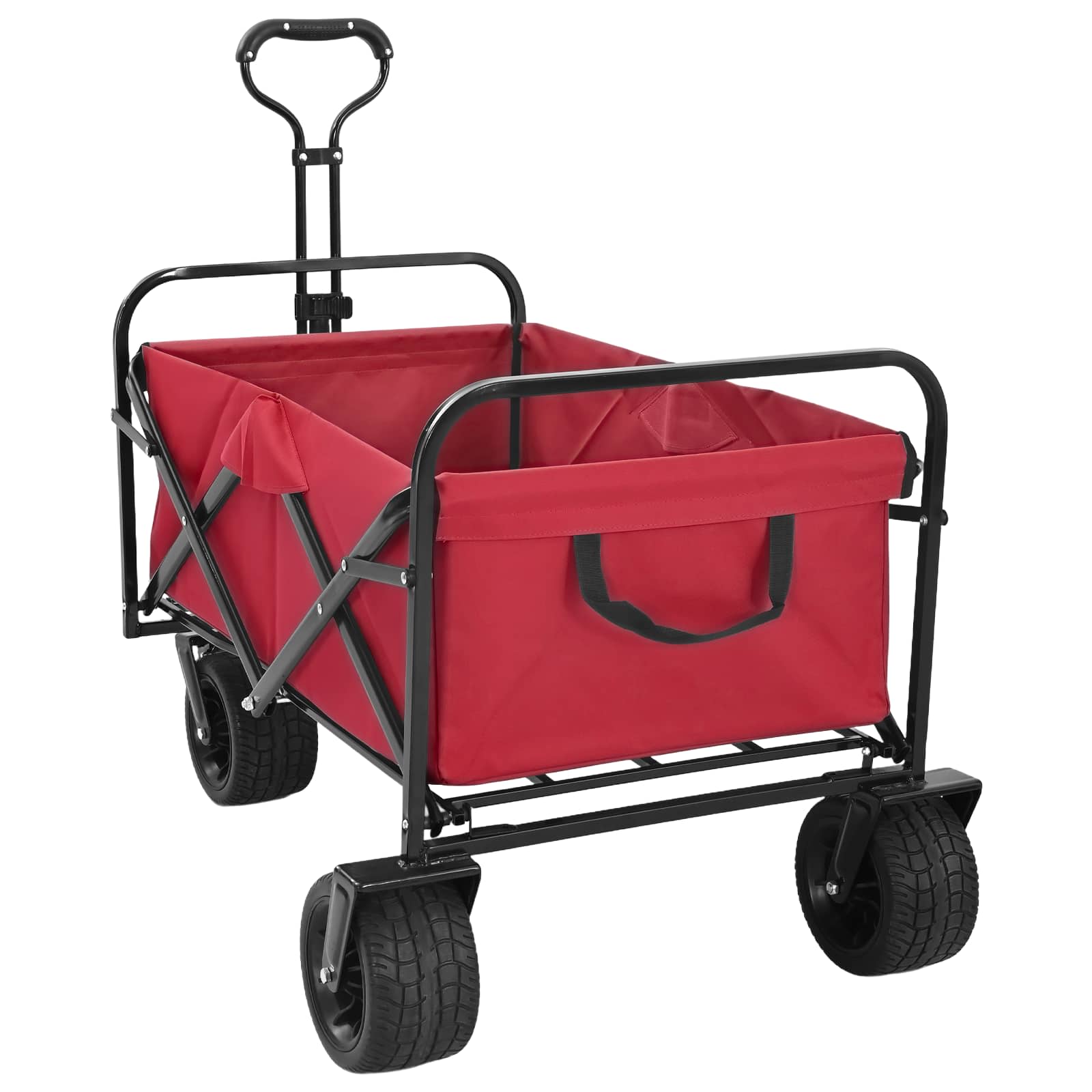 Fällvagn Röd 89 x 63 x 96 cm Stål och Polyester Oxford