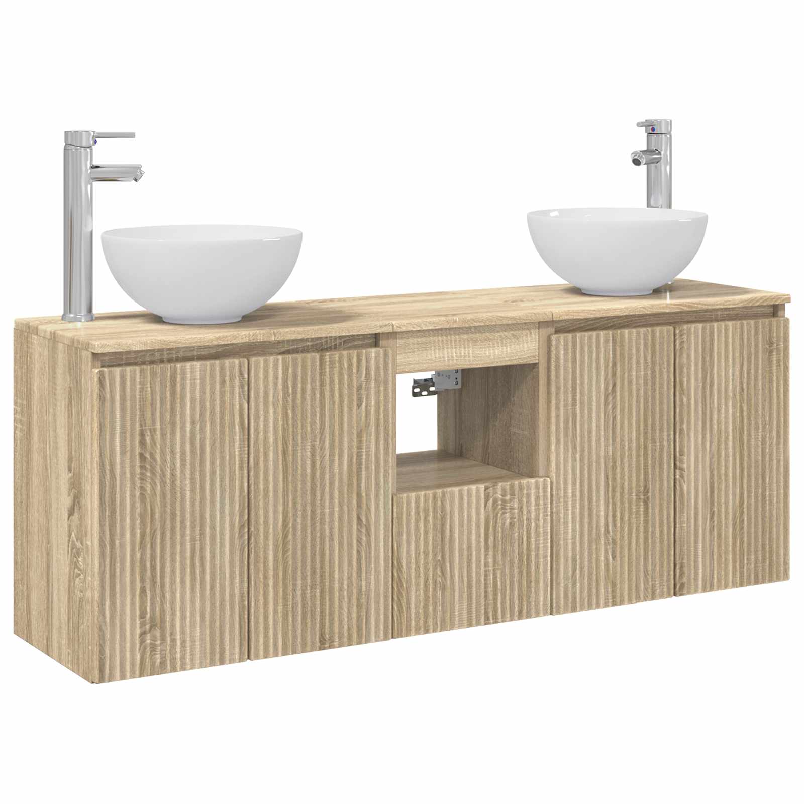 Badrumsskåpsset 3 st Sonoma-ek 49,5 x 41 x 64,5 cm