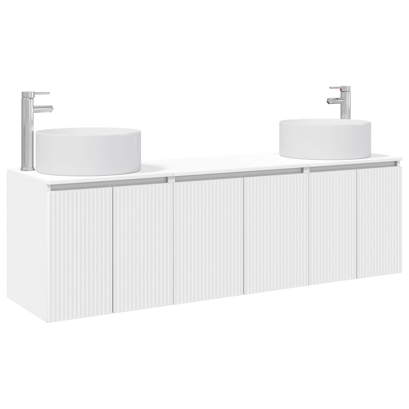 Badrumsskåpsset 3 st Vit 49,5 x 44,5 x 65,5 cm Konstruerat trä