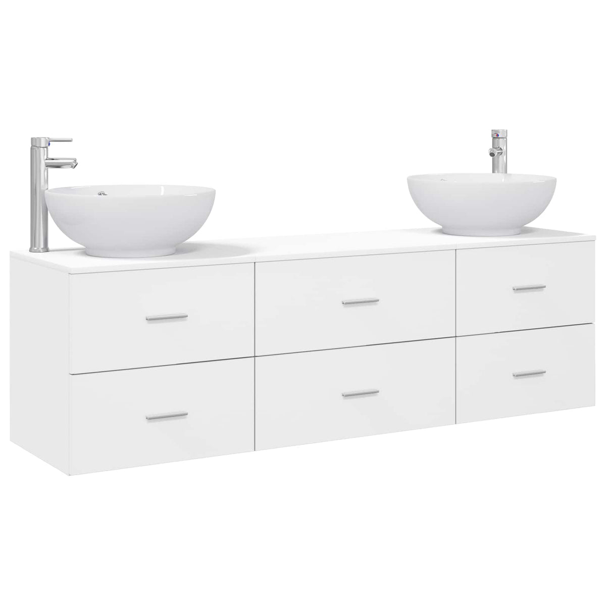 Badrumsmöbelset 3 st Vit 161 x 44,5 x 80 cm Konstruerat trä