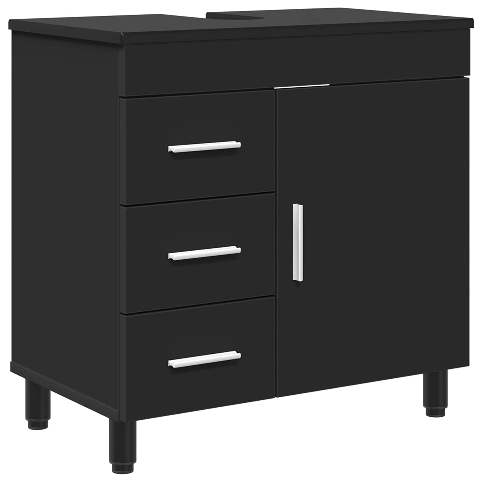 Badrums vaskenhet Svart 60 x 35 x 60 cm Konstruerat trä