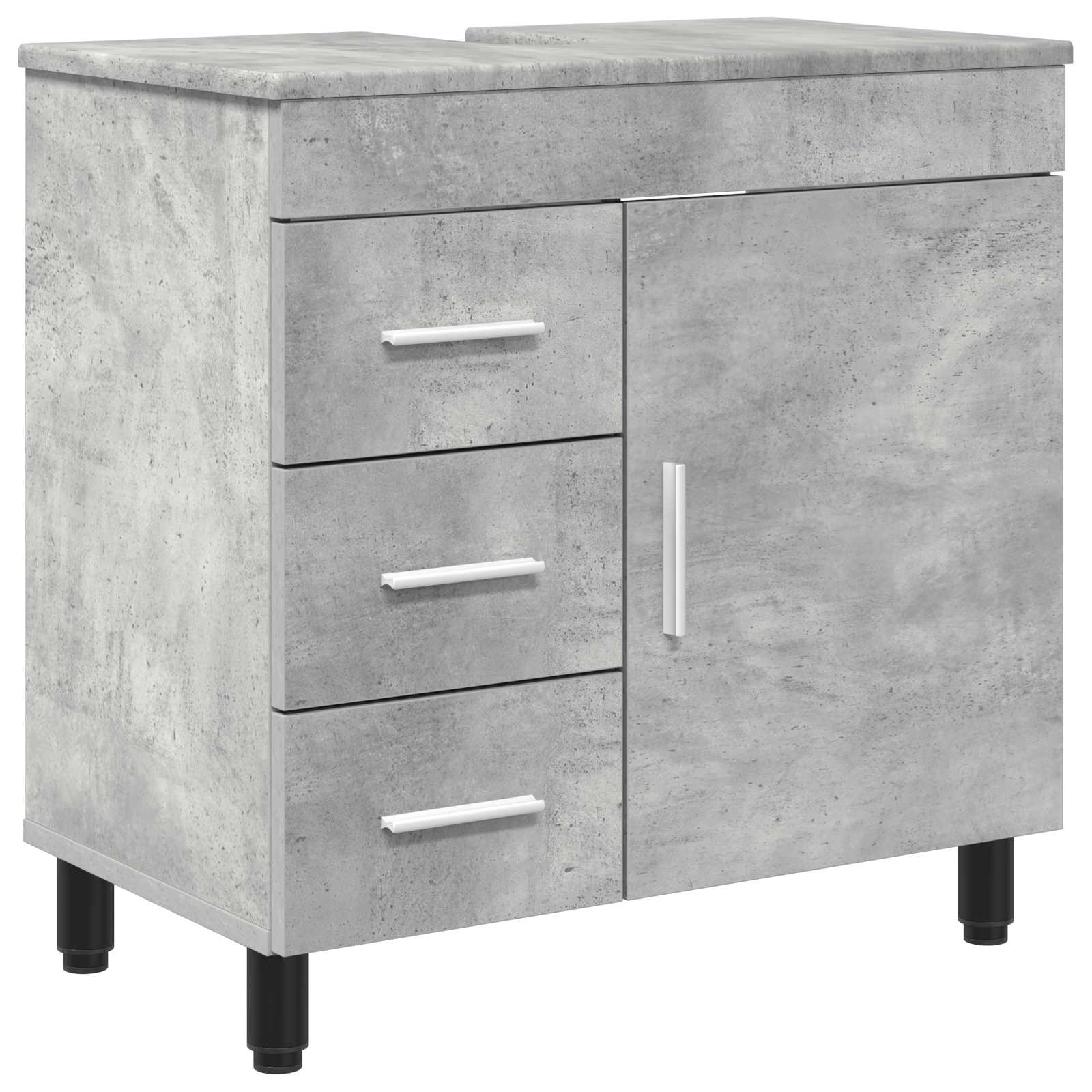 Badrums vaskenhet Betonggrå 60 x 35 x 60 cm Konstruerat trä