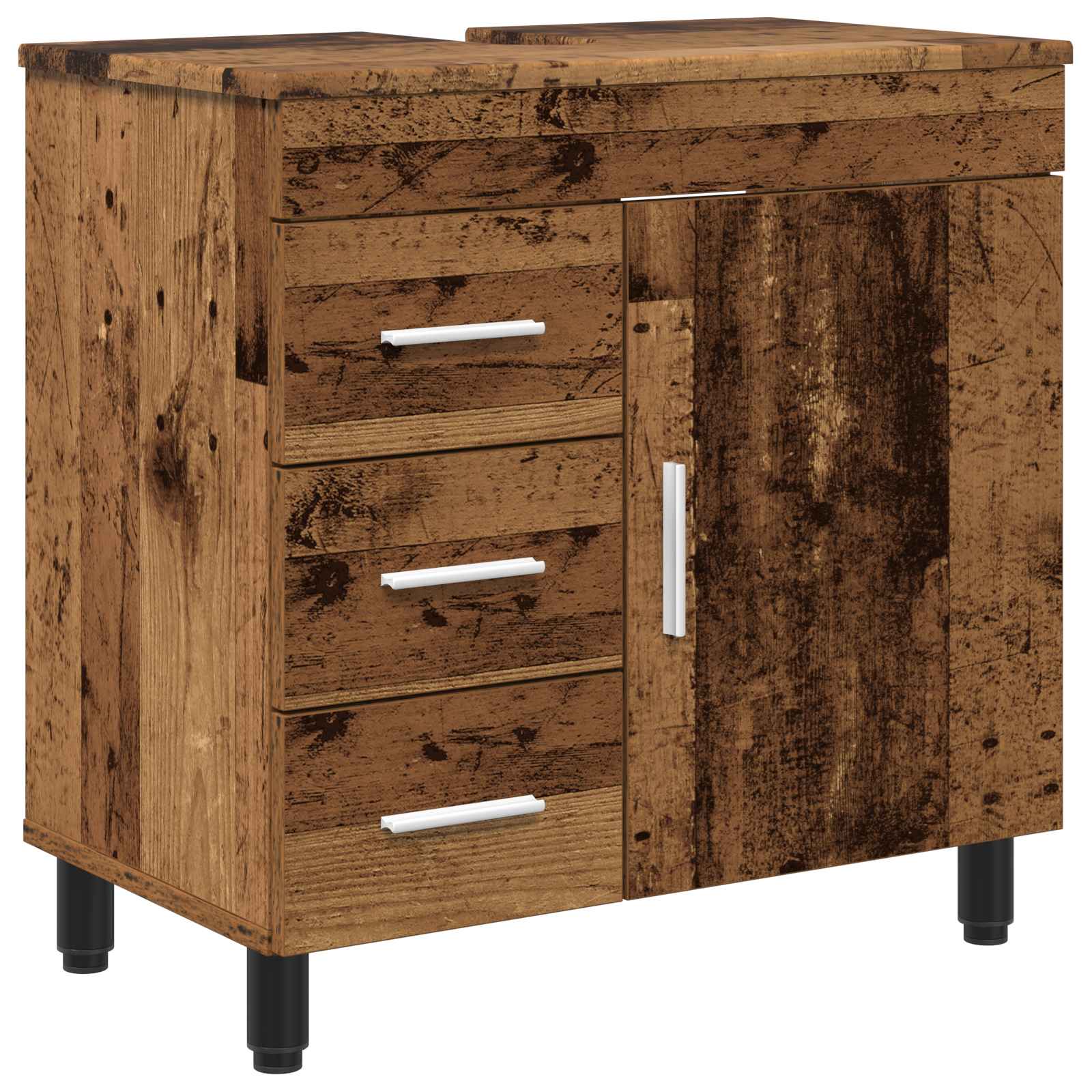 Badrums vaskenhet Gammalt trä 60 x 35 x 60 cm Konstruerat trä