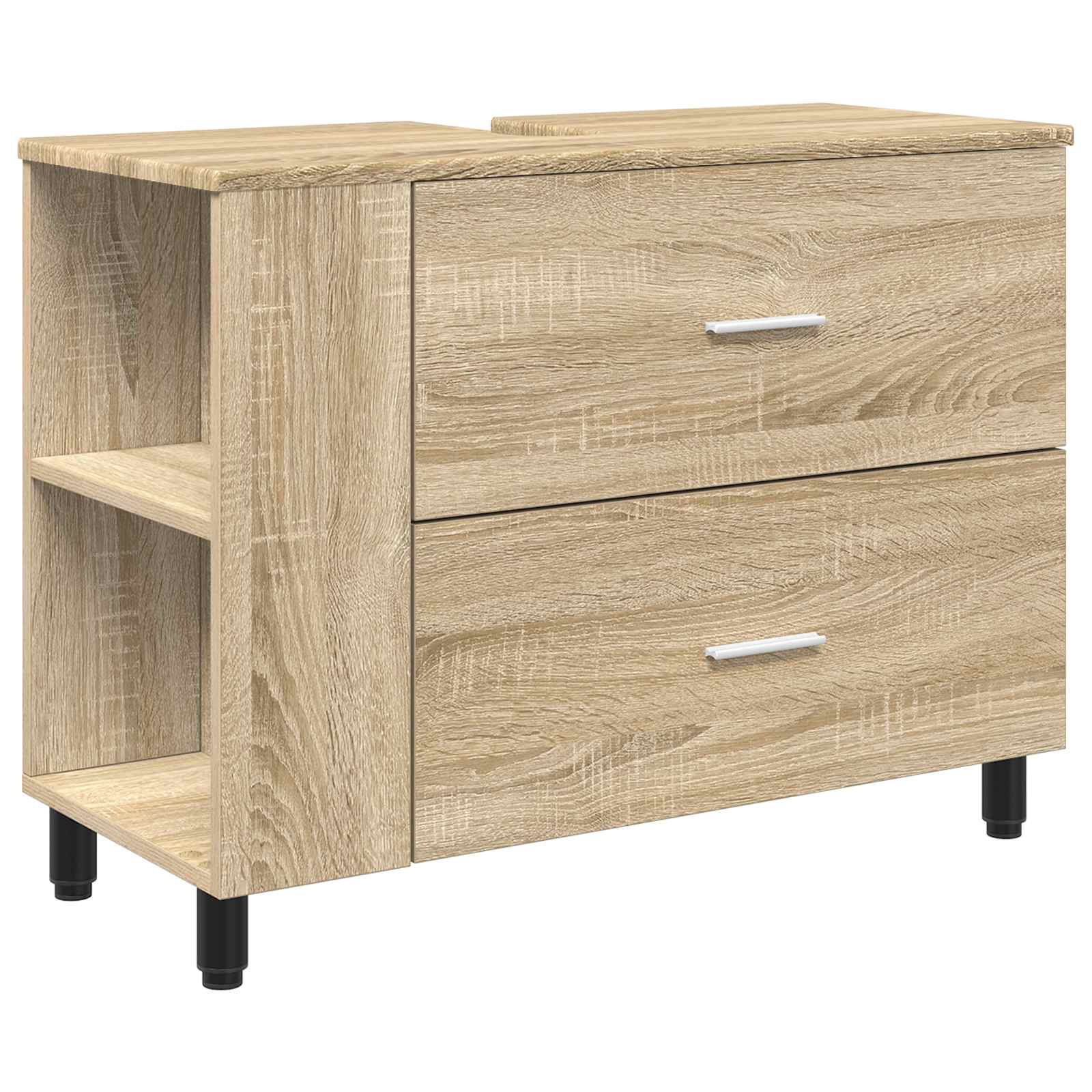 Badrums vaskenhet Sonoma-ek 80 x 35 x 60 cm Konstruerat trä