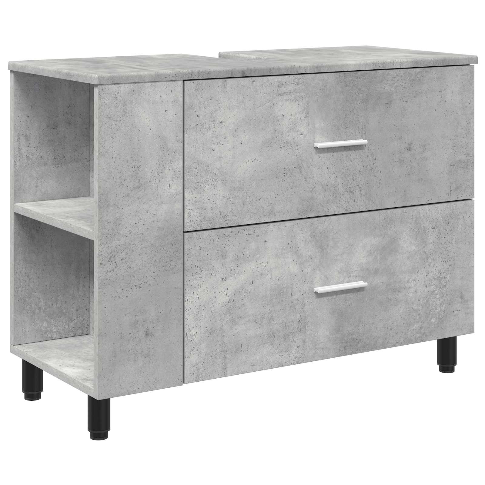 Badrums vaskenhet Betonggrå 80 x 35 x 60 cm Konstruerat trä
