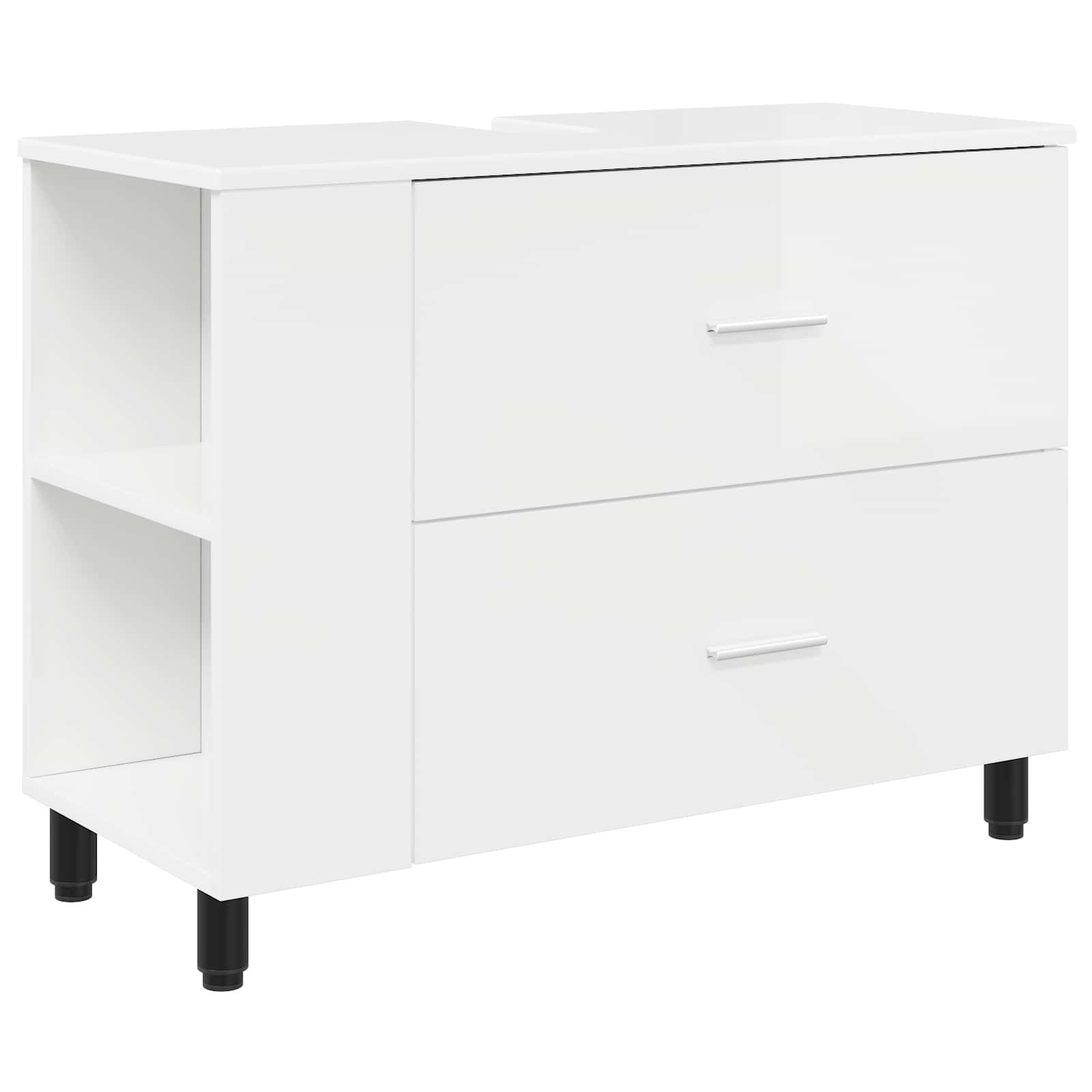 Badrums vaskenhet Vit högglans 80 x 35 x 60 cm Konstruerat trä