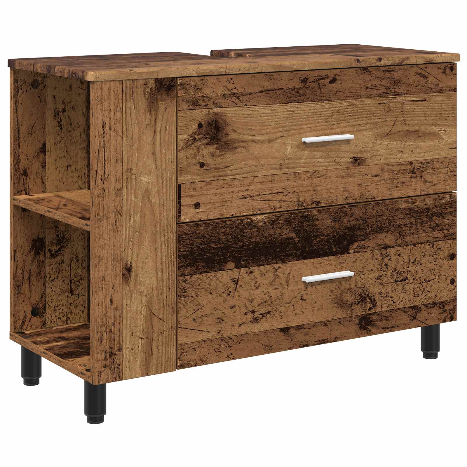 Badrums vaskenhet Gammalt trä 80 x 35 x 60 cm Konstruerat trä