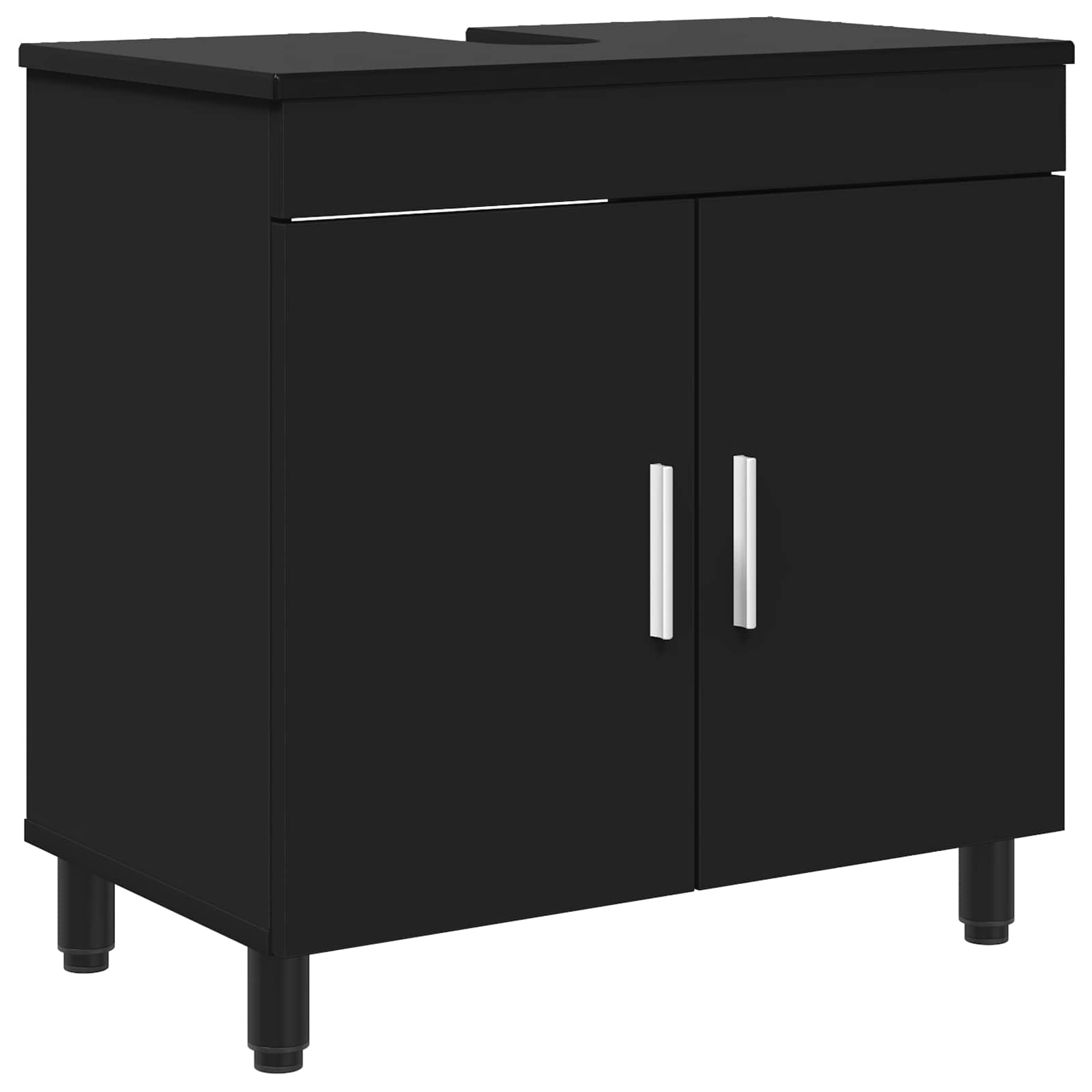 Badrums vaskenhet Svart 60 x 35 x 60 cm Konstruerat trä
