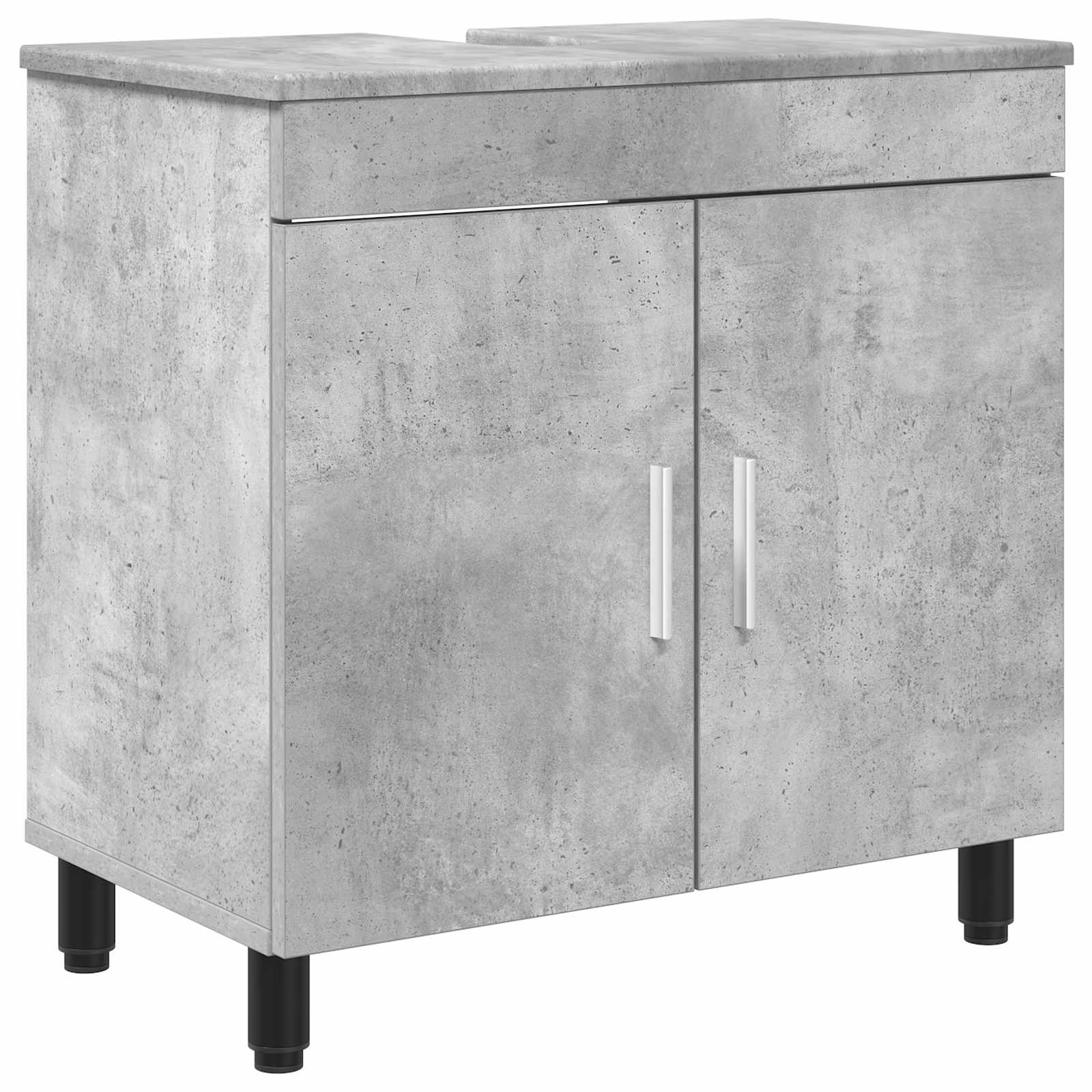 Badrums vaskenhet Betonggrå 60 x 35 x 60 cm Konstruerat trä