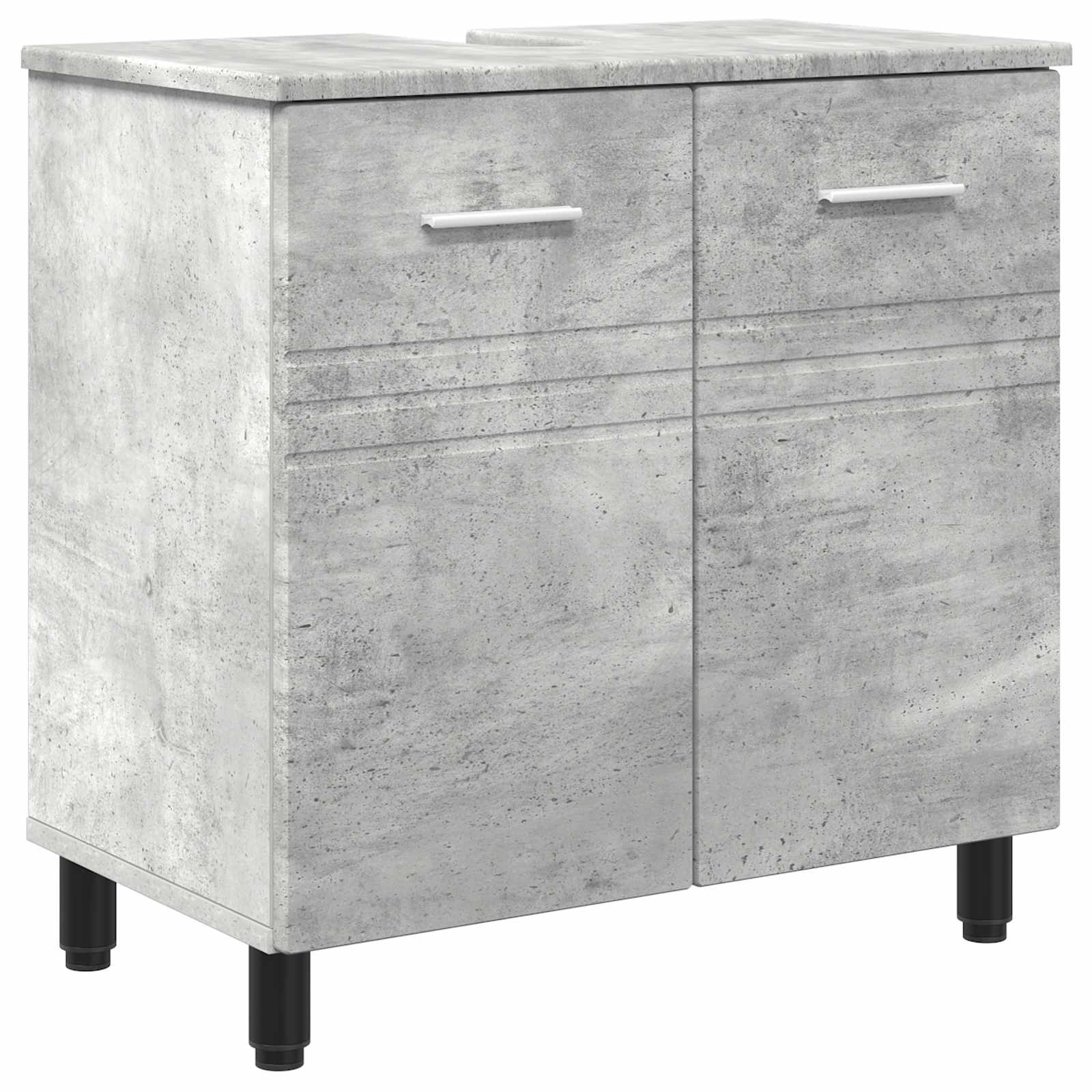 Badrums vaskenhet Betonggrå 60 x 35 x 60 cm Konstruerat trä