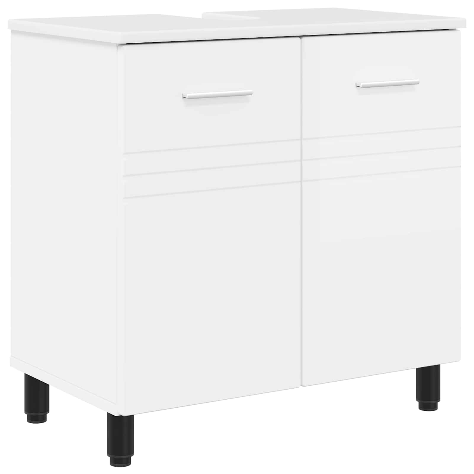 Badrums vaskenhet Vit högglans 60 x 35 x 60 cm Konstruerat trä