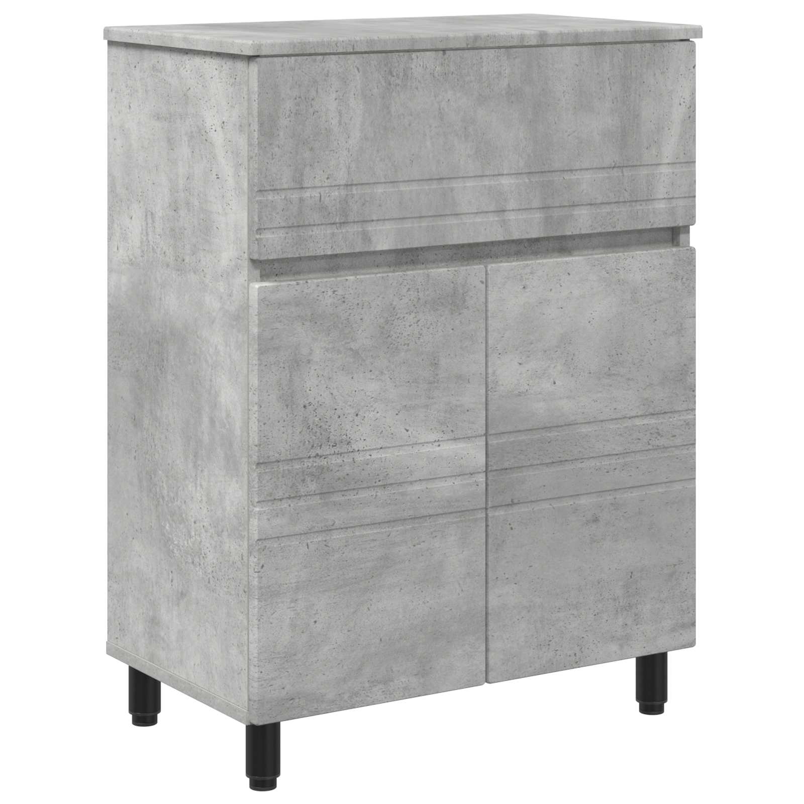 Badrums vaskenhet Betonggrå 60 x 35 x 80 cm Konstruerat trä