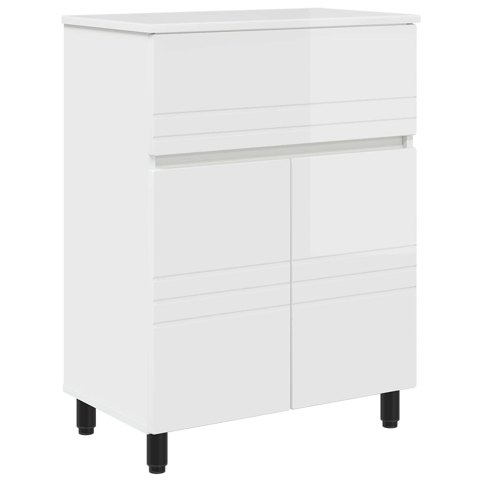 Badrums vaskenhet Vit högglans 60 x 35 x 80 cm Konstruerat trä