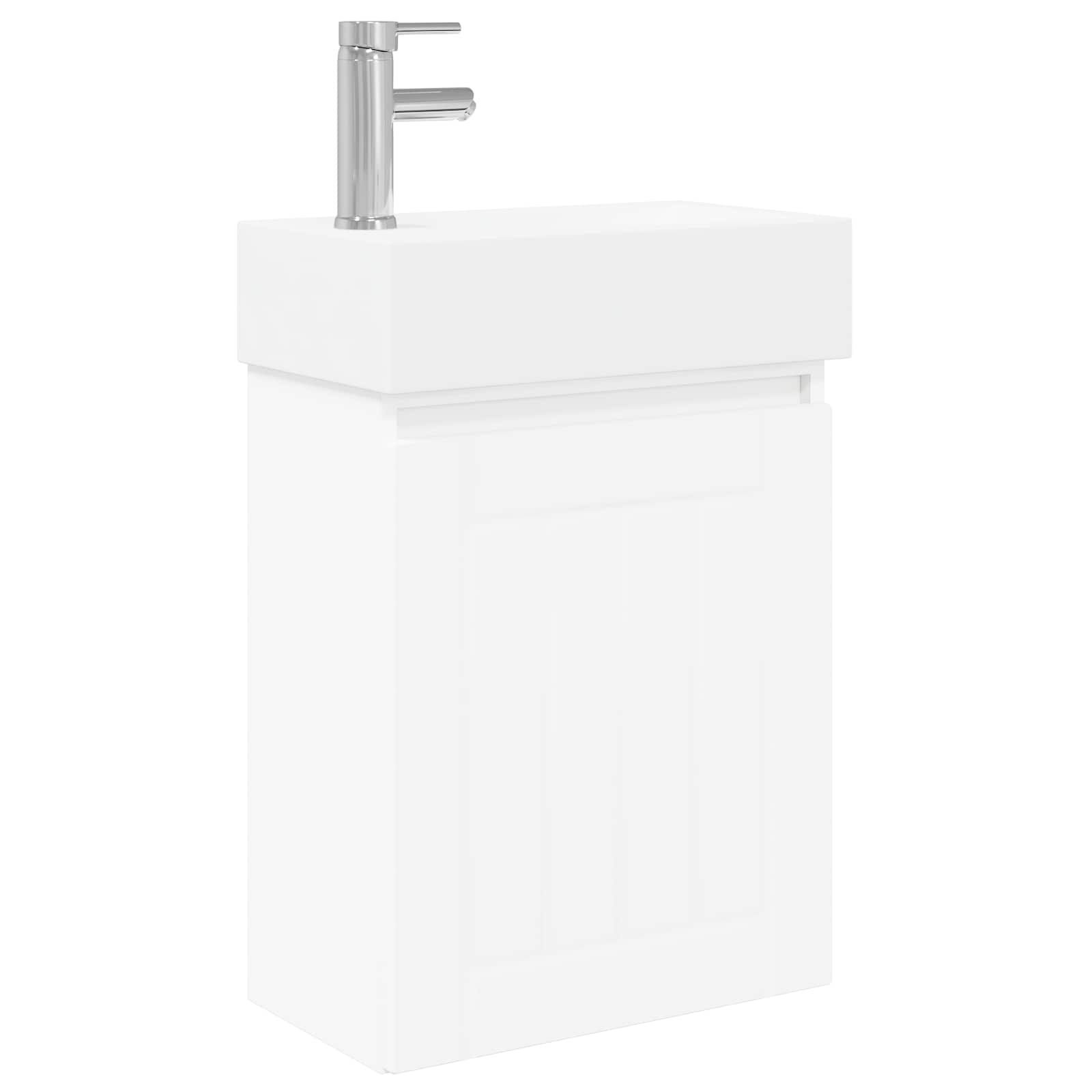 Badrumsspegel med kran Vit 45,5 x 25,5 x 84 cm